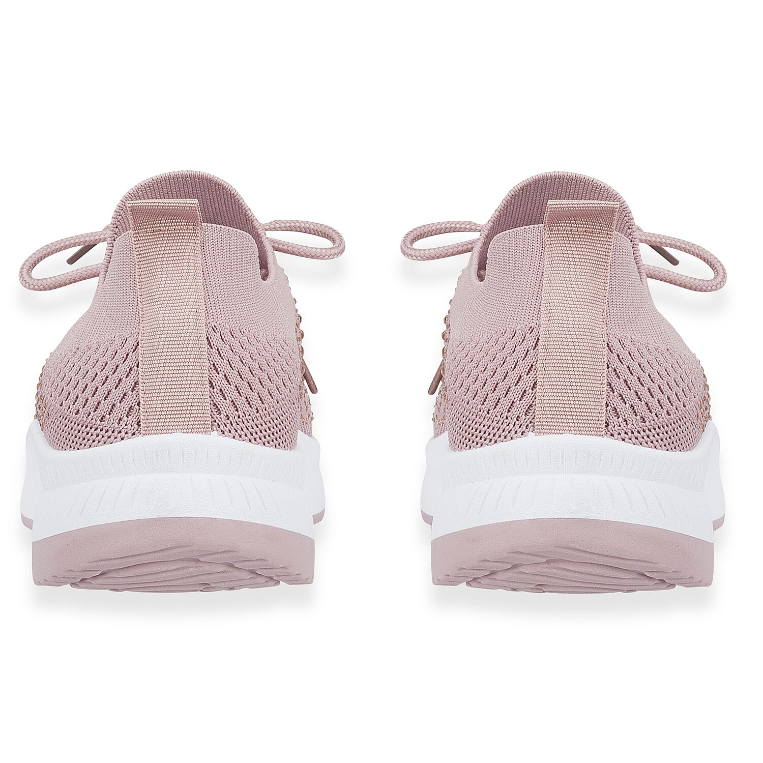 Calypso Light Weight Lace Up Trainer With Diamante Detailing (Size 5) - Pink