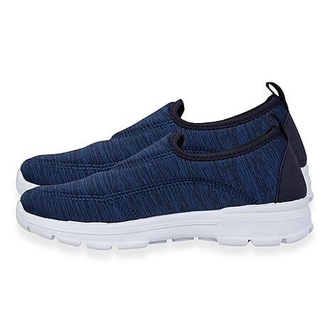 Ladies Georgia Lightweight Slip-On Trainers (Size 7) - Navy