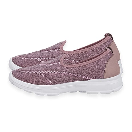 Ladies Georgia Lightweight Slip-On Trainers (Size 6) - Pink
