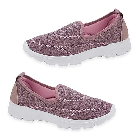 Ladies Georgia Lightweight&nbsp;Slip-On Trainers (Size 8) - Pink
