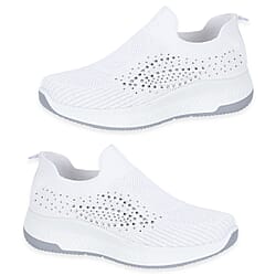 Negroni Ladies Lightweight Slip On Leisure Shoe With Decorative Diamantes