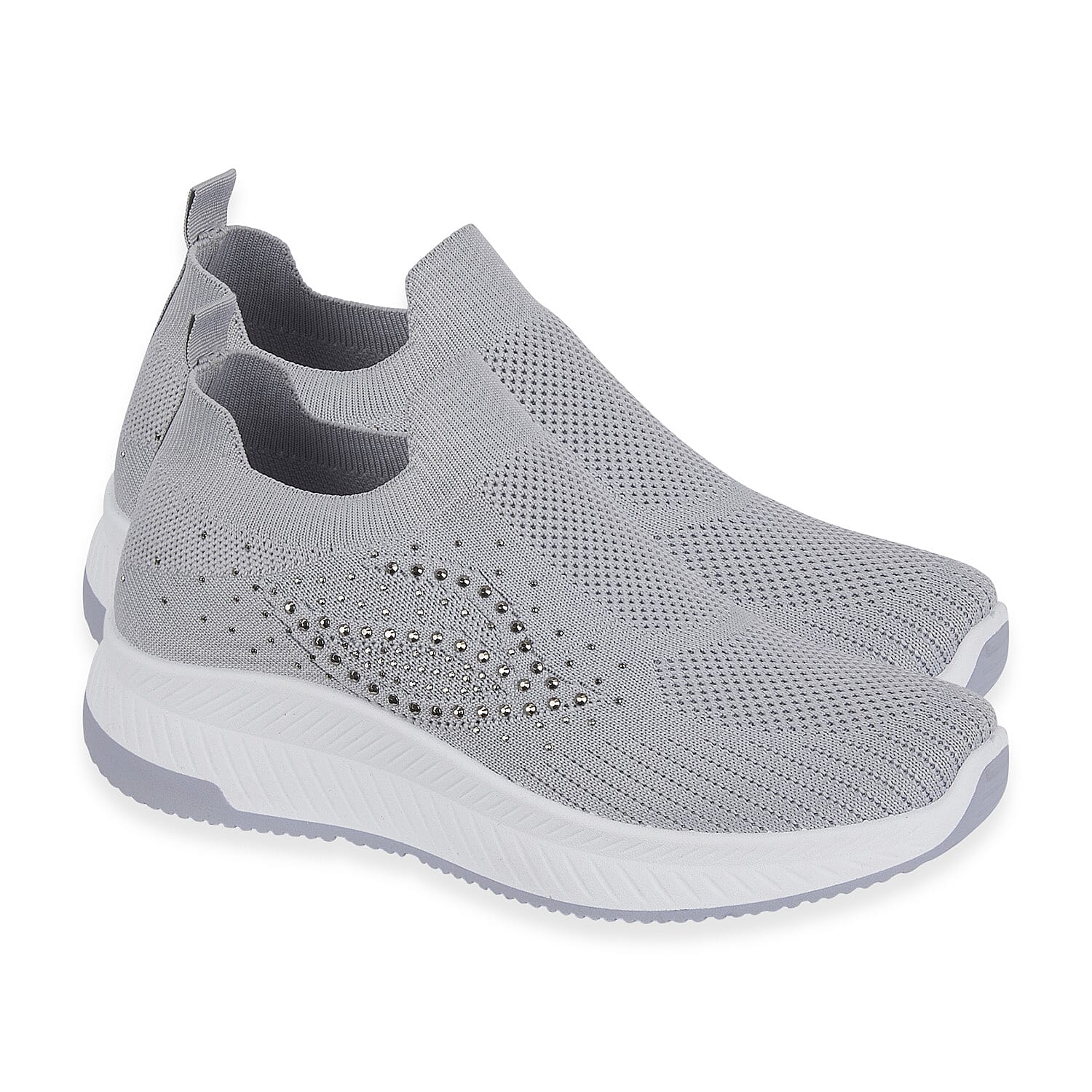 Negroni Ladies Lightweight Slip On Leisure Shoe With Decorative Diamantes