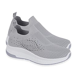 Negroni Ladies Lightweight Slip On Leisure Shoe With Decorative Diamantes