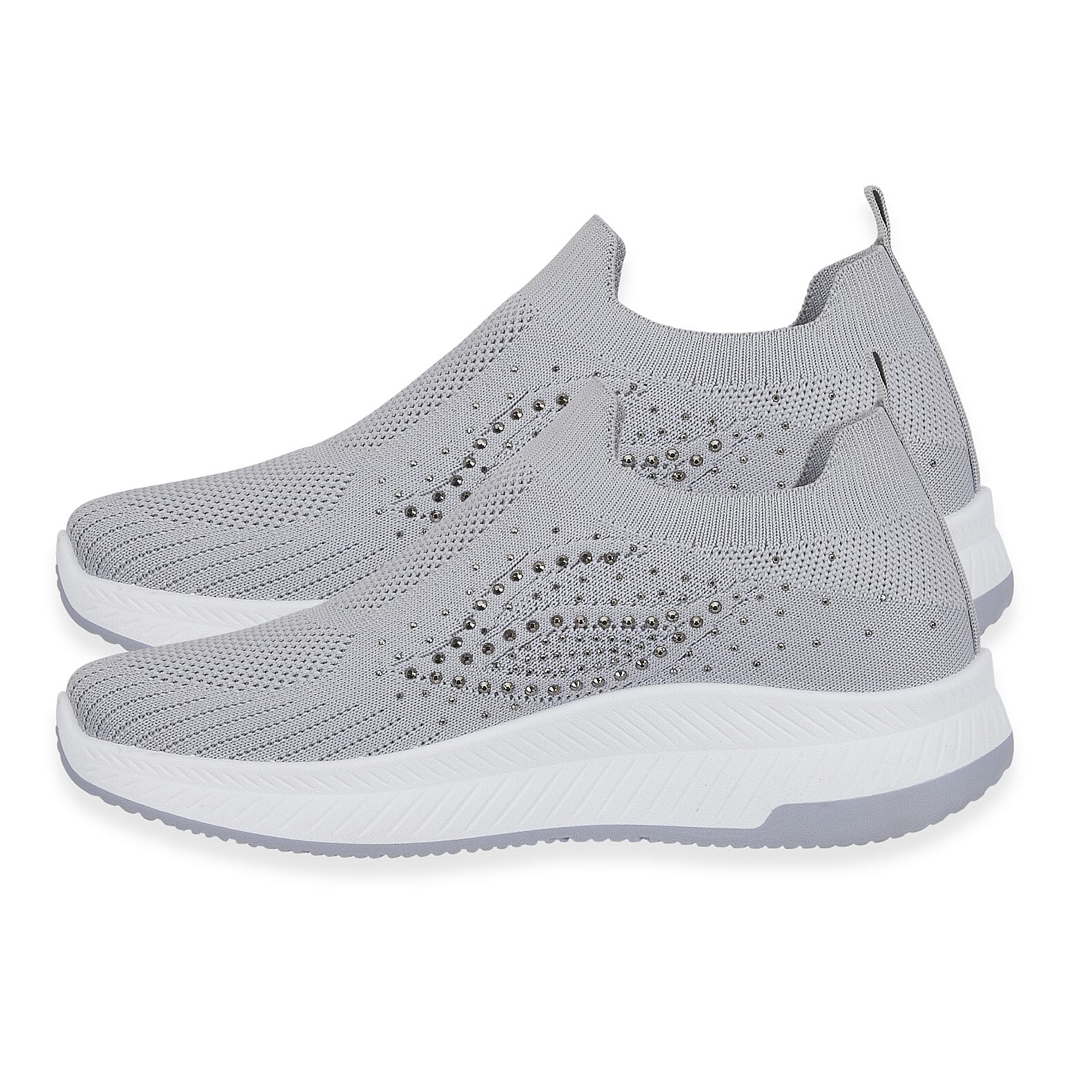 Negroni Ladies Lightweight Slip On Leisure Shoe With Decorative Diamantes