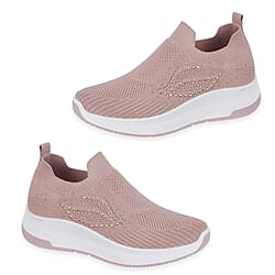 Negroni Ladies Lightweight Slip On Leisure Shoe With Decorative Diamantes