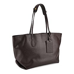Leather Patterned Tote Bag (Size 43x14x30 ) - Olive