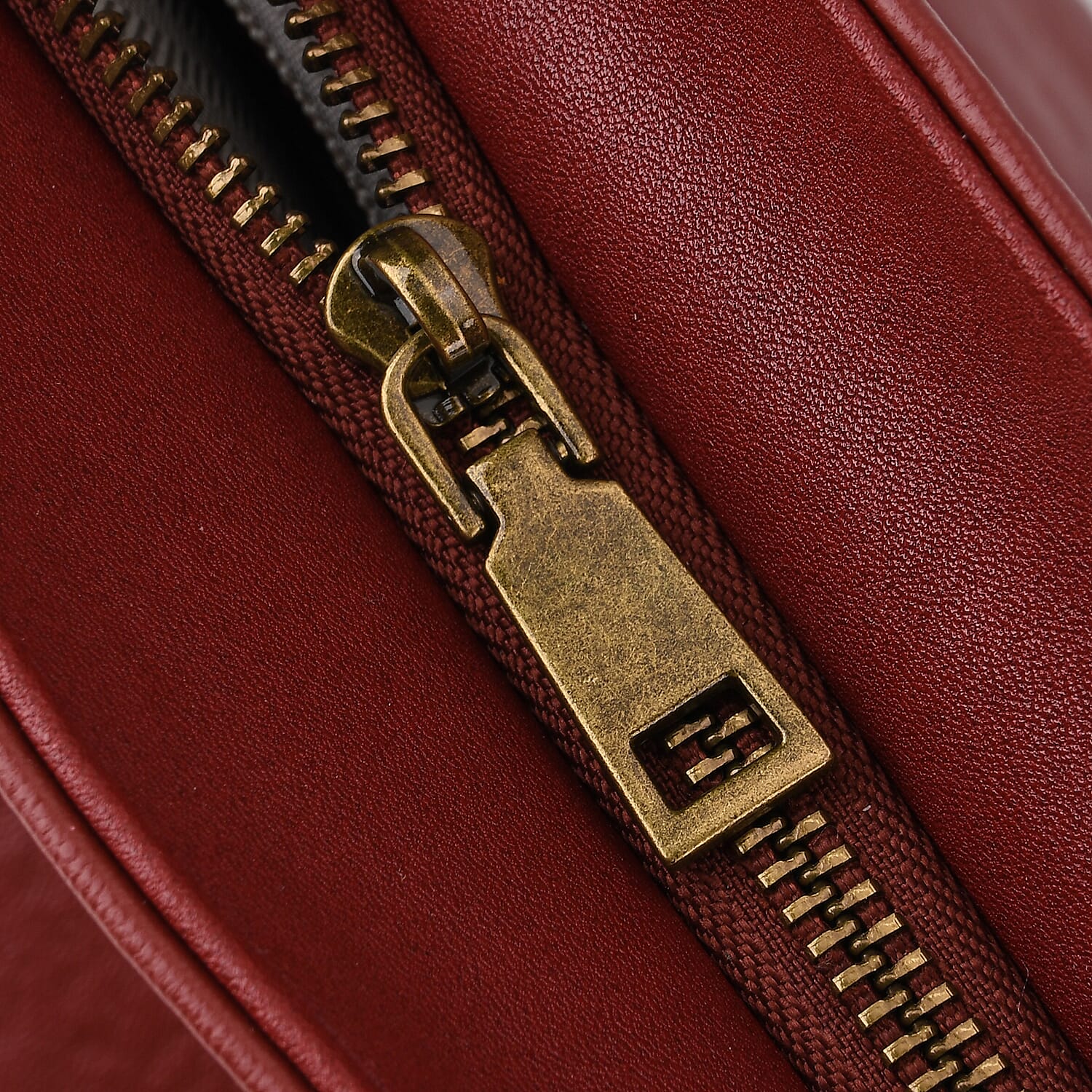 Leather Patterned Tote Bag (Size 43x14x30 ) - Olive