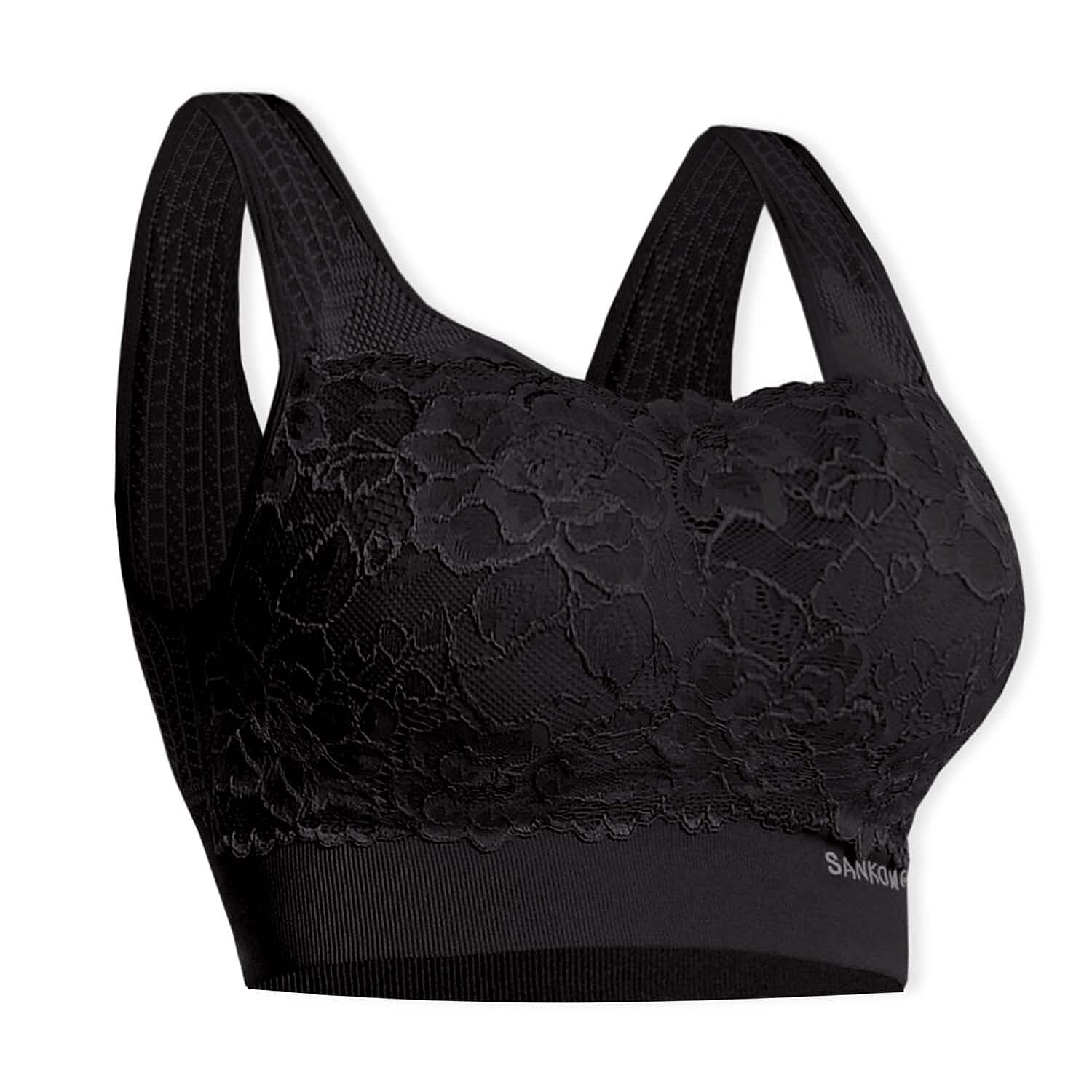 Sankom Switzerland Patent Classic Bra With Lace 