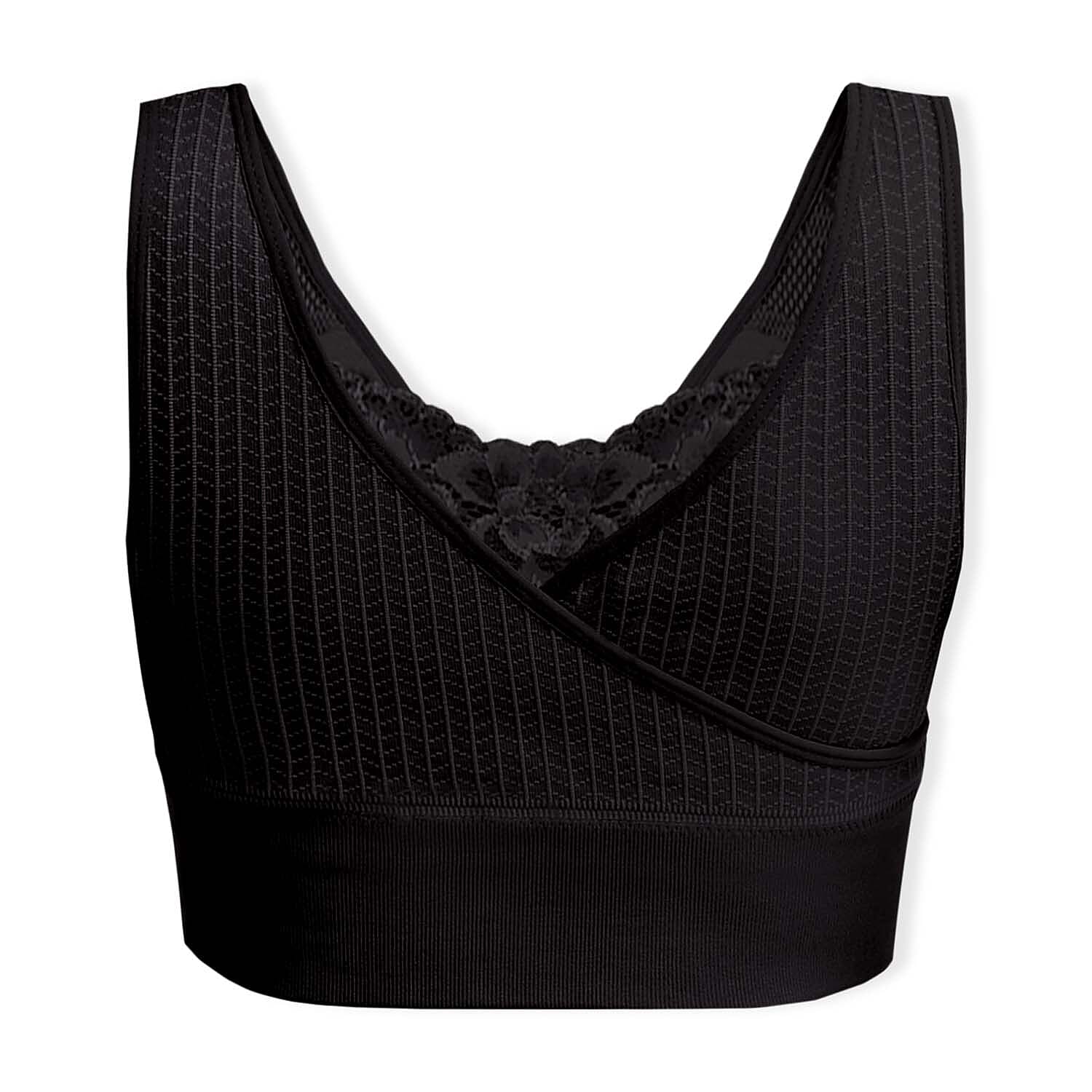 Sankom Switzerland Patent Classic Bra With Lace 