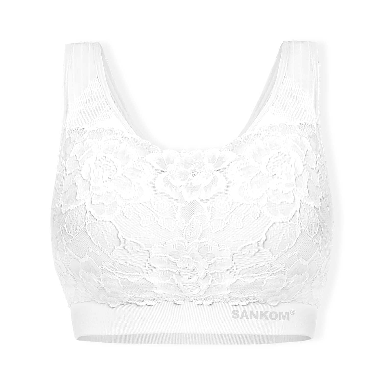 Sankom Switzerland Patent Classic Bra With Lace 
