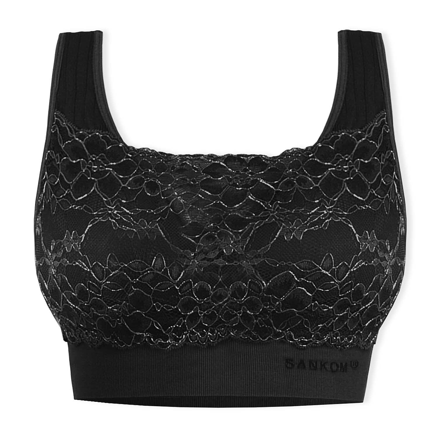 Sankom Switzerland Patent Classic Bra With Lace 