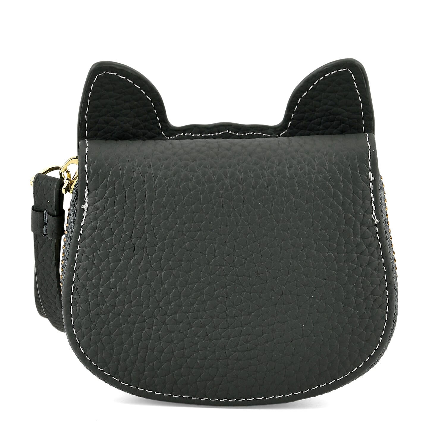 Genuine Leather RFID- Blocking Boston Terrier Wallet with Clasp - Dark Olive