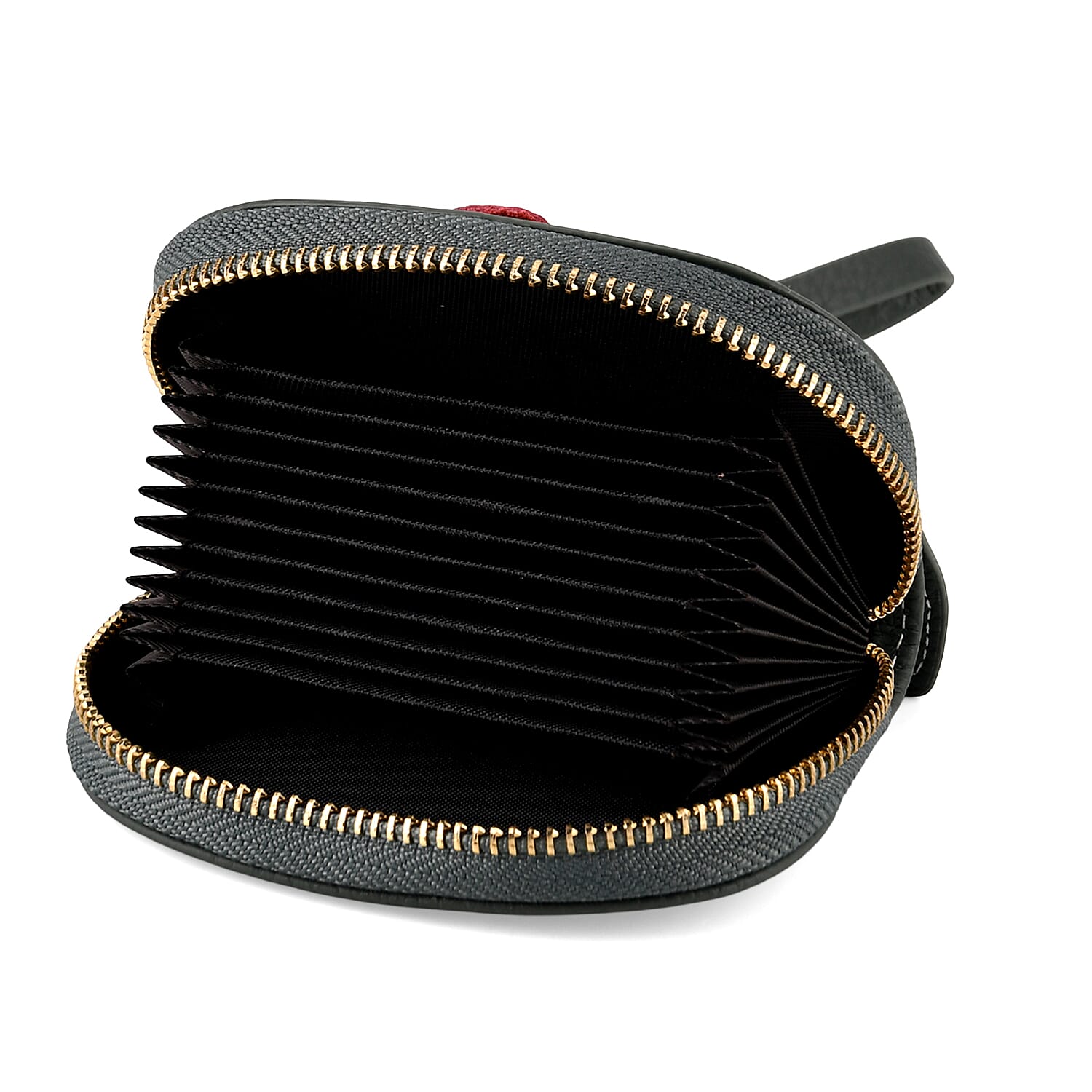 Genuine Leather RFID- Blocking Boston Terrier Wallet with Clasp - Dark Olive