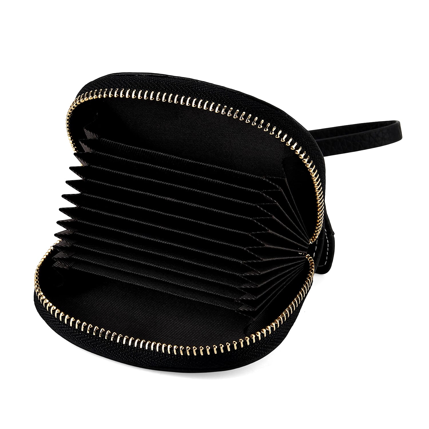 Genuine Leather RFID- Blocking Boston Terrier Wallet with Clasp - Black