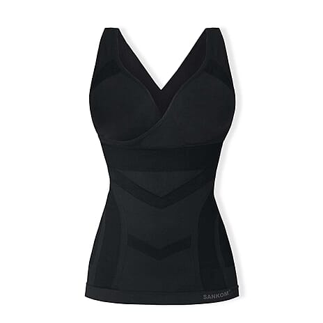 Sankom Switzerland Premium Aloe Vera Bra With Vest (Size S-M) - Black