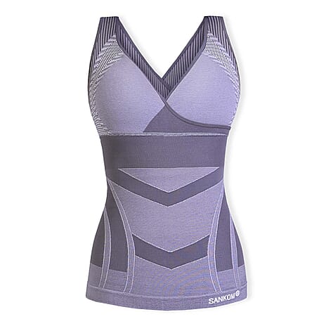 Sankom Switzerland Premium Bamboo Bra With Vest (Size XL-XXL) - Grey