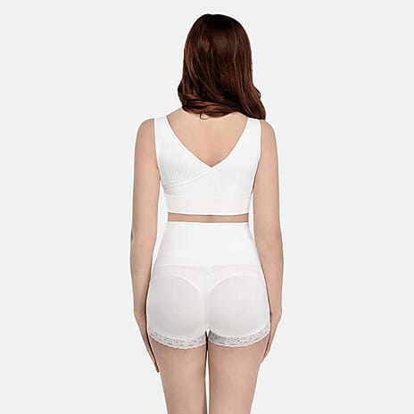 Sankom Switzerland Patent Premium Cooling White High Waisted Briefs (Size L-XL- 14-16)