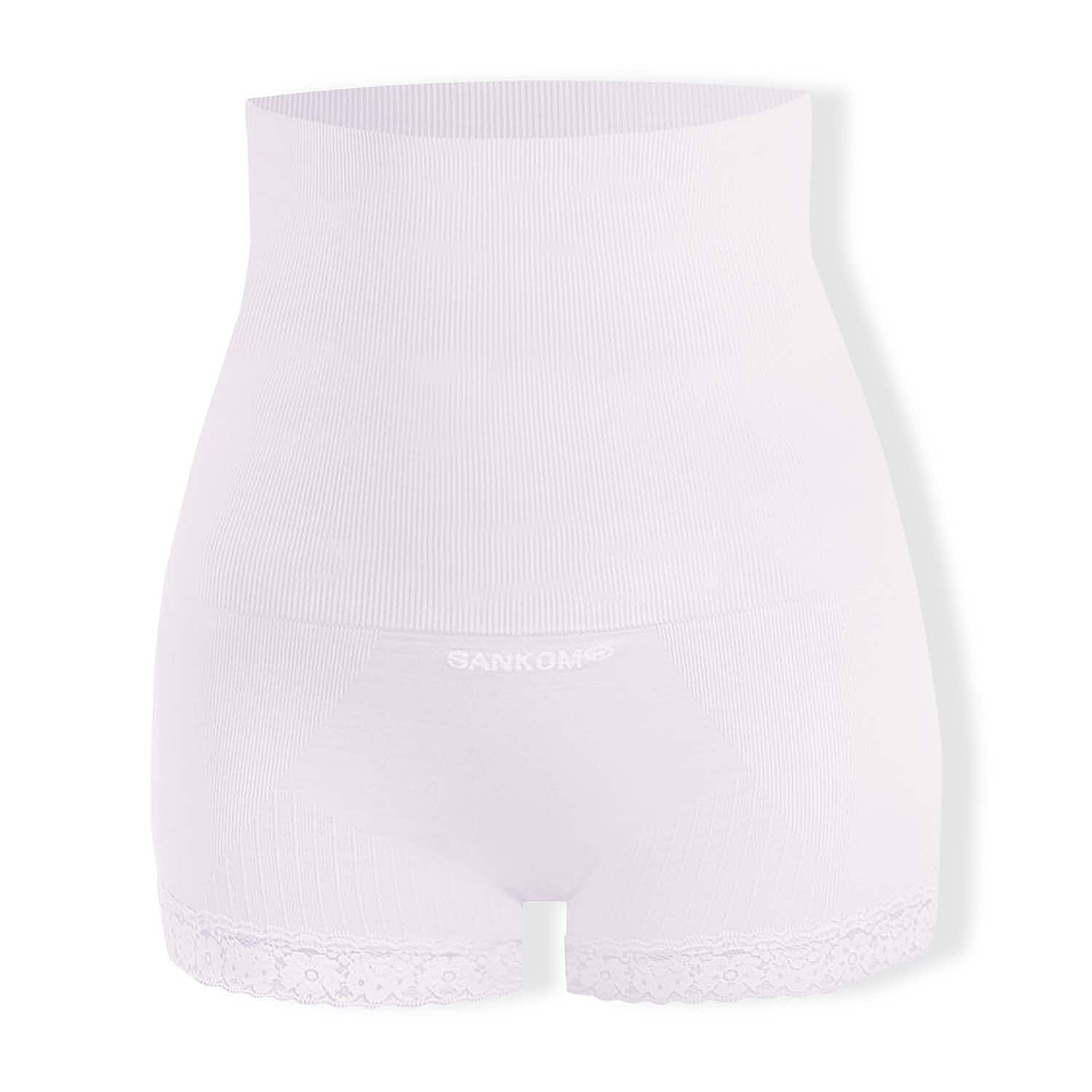 Sankom Switzerland Patent Premium Cooling White High Waisted Briefs (Size XXL- 18-20)