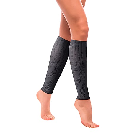 Sankom Active Compression Calf Sleeves (Size L-XL, 49-51 cm) - Grey