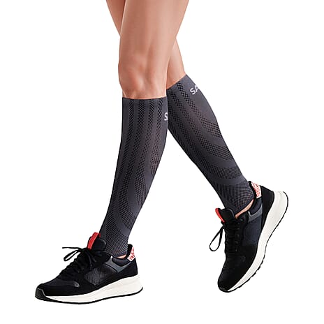 Sankom Active Compression Calf Sleeves (Size L-XL, 49-51 cm) - Grey