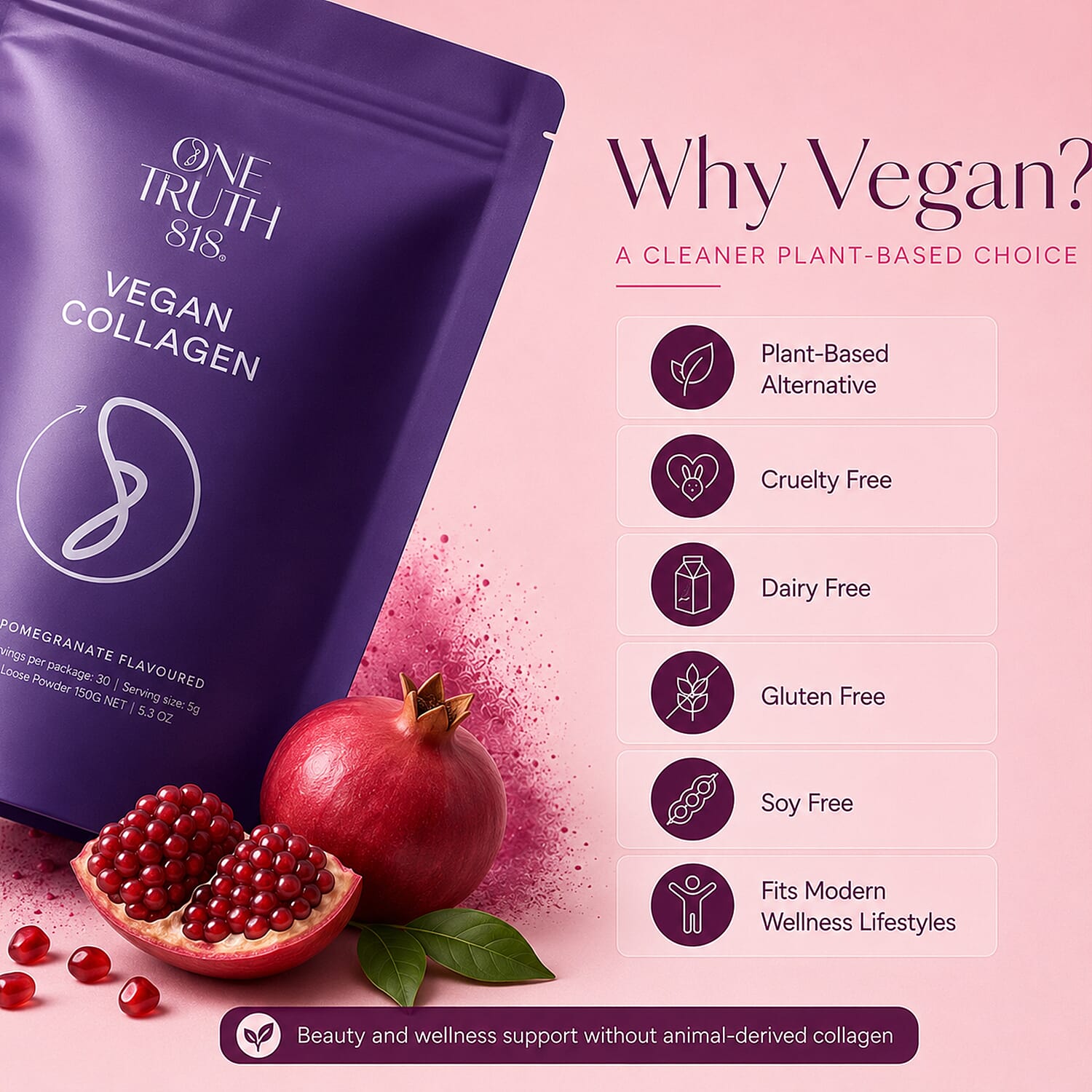 NEW LAUNCH- One Truth 818 Vegan Collagen Powder