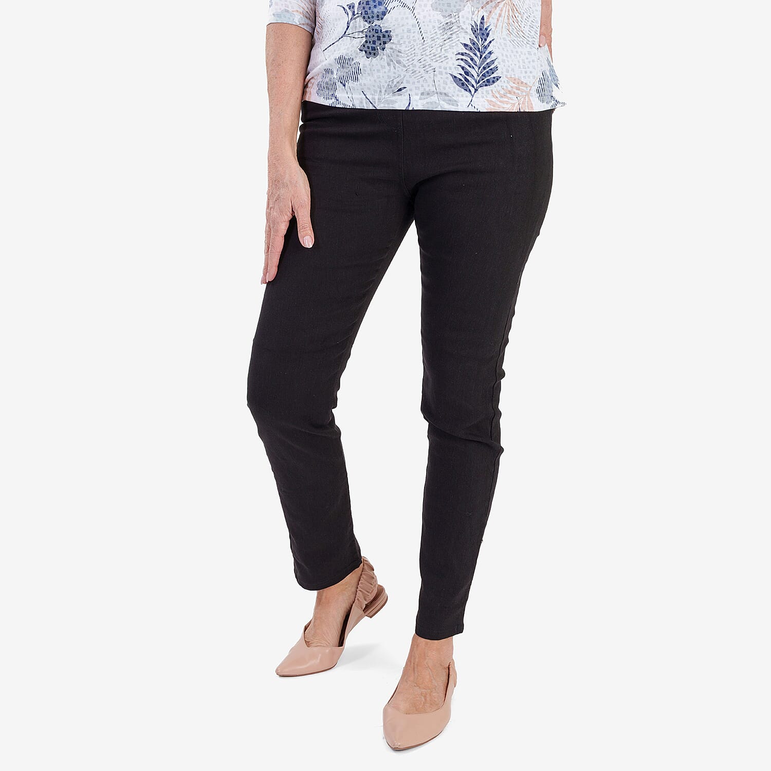 Sugar Crisp Elasticated Waistband Jeans with 27 inch Leg 