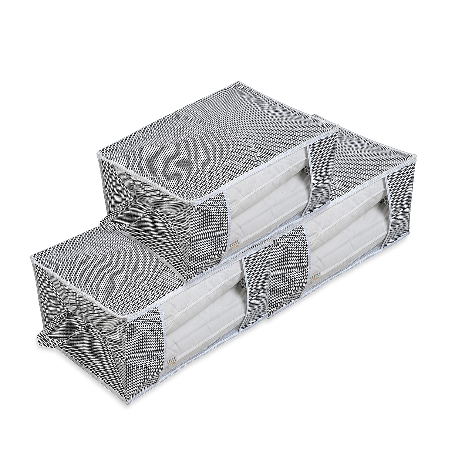 Patterned Storage Box (Size 60x30x45 cm) - Gray