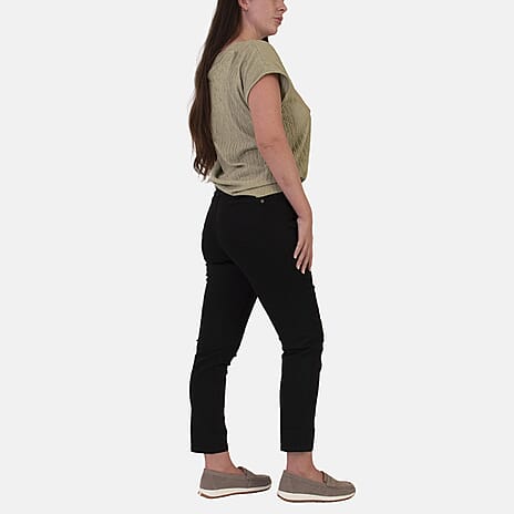 Sugar Crisp Classic Stretch Denim Jeans (Size 10) - Black