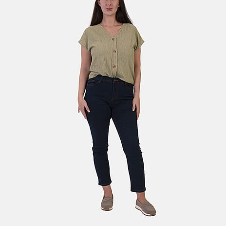 Sugar Crisp Classic Stretch Denim Jeans (Size 24) - Denim