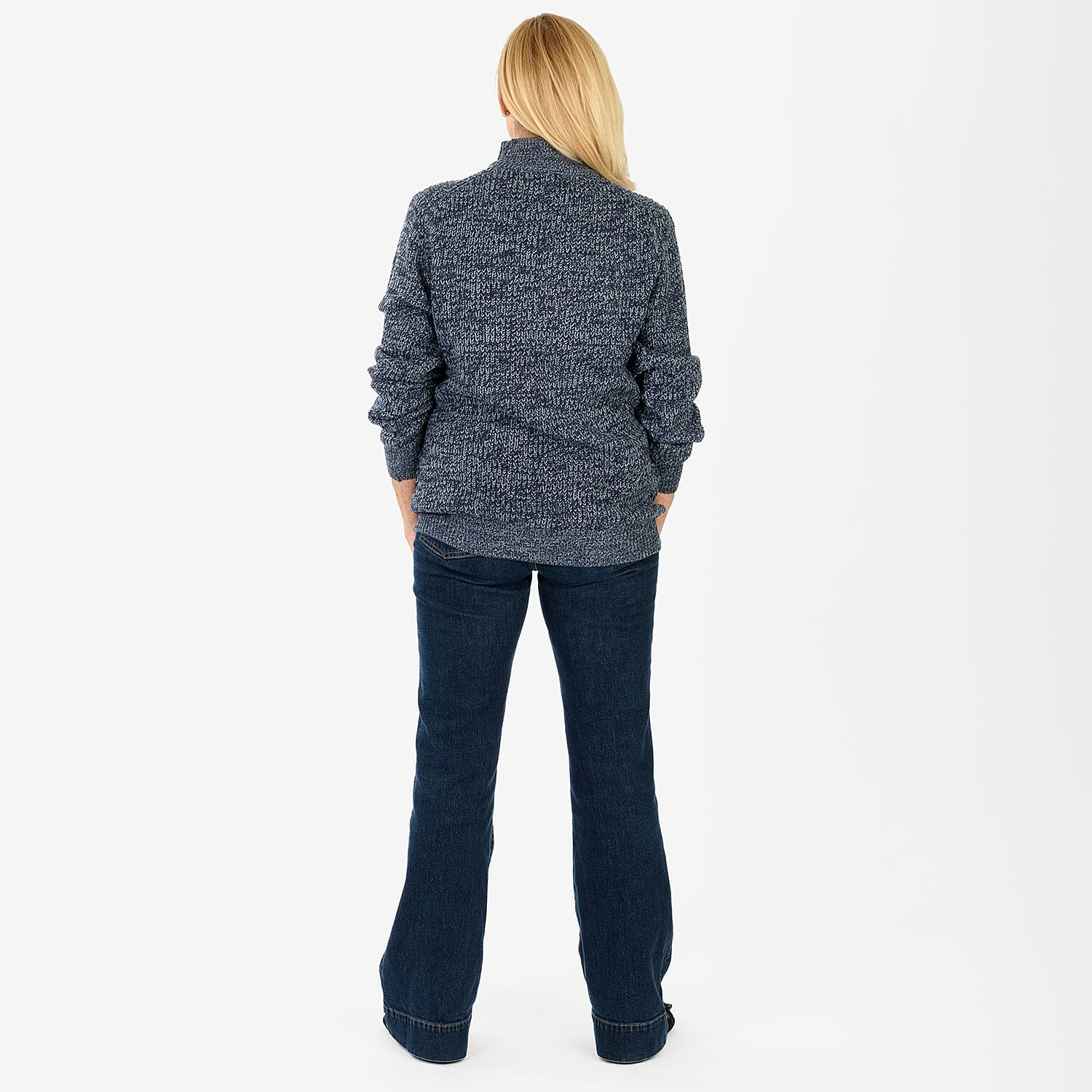 Closeout Deal Acrylic Jumper (Size - Medium) - Denim Blue