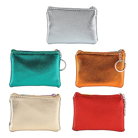 Set of 5 Mini Pouches (10 x 9 x 3.5cm) - Multi-Colour