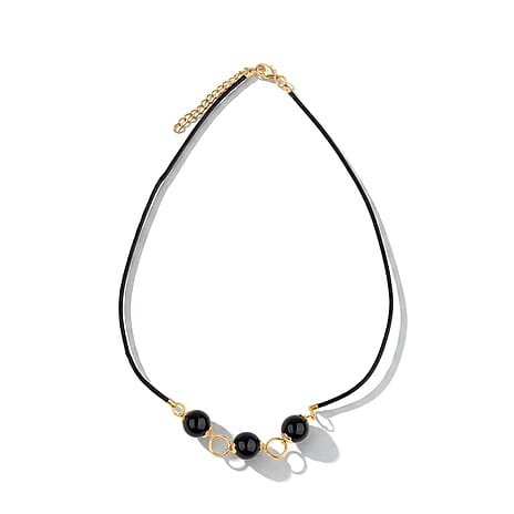 Tucson Close Out- Black Obsidian Necklace (Size - 18-2 Ext) with Lobster Clasp 12.00 Ct.