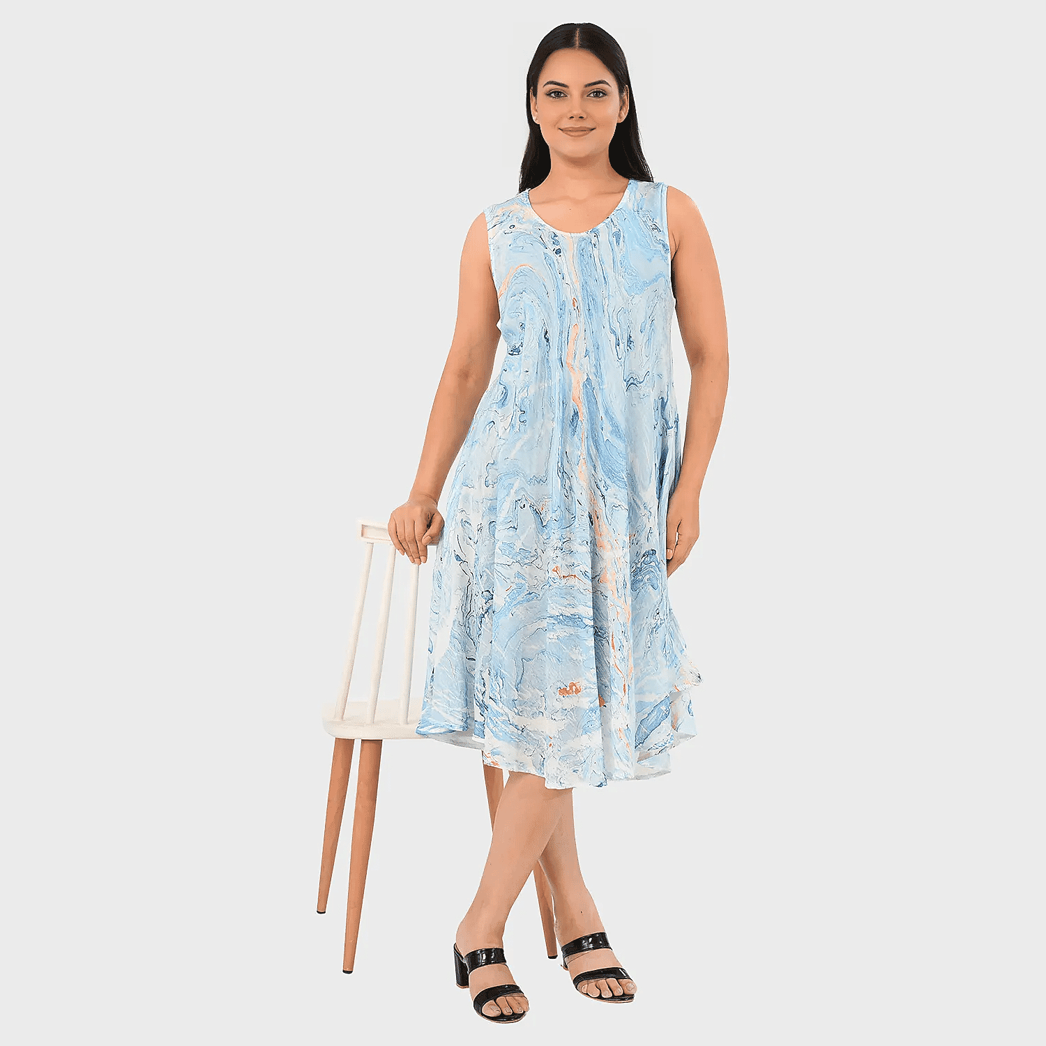 & Maisi Printed Dress (Size - One Size) - Blue