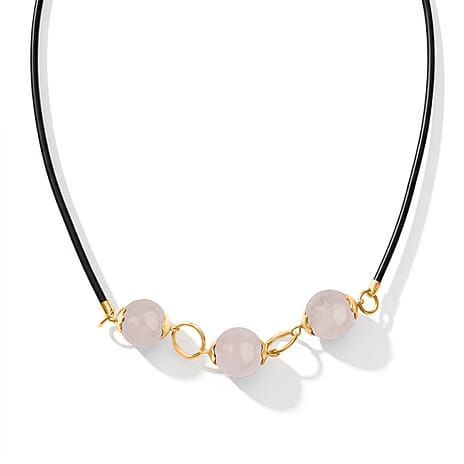 Rose Quartz Necklace (Size - 18-2 Ext) with Lobster Clasp 12.00 Ct.