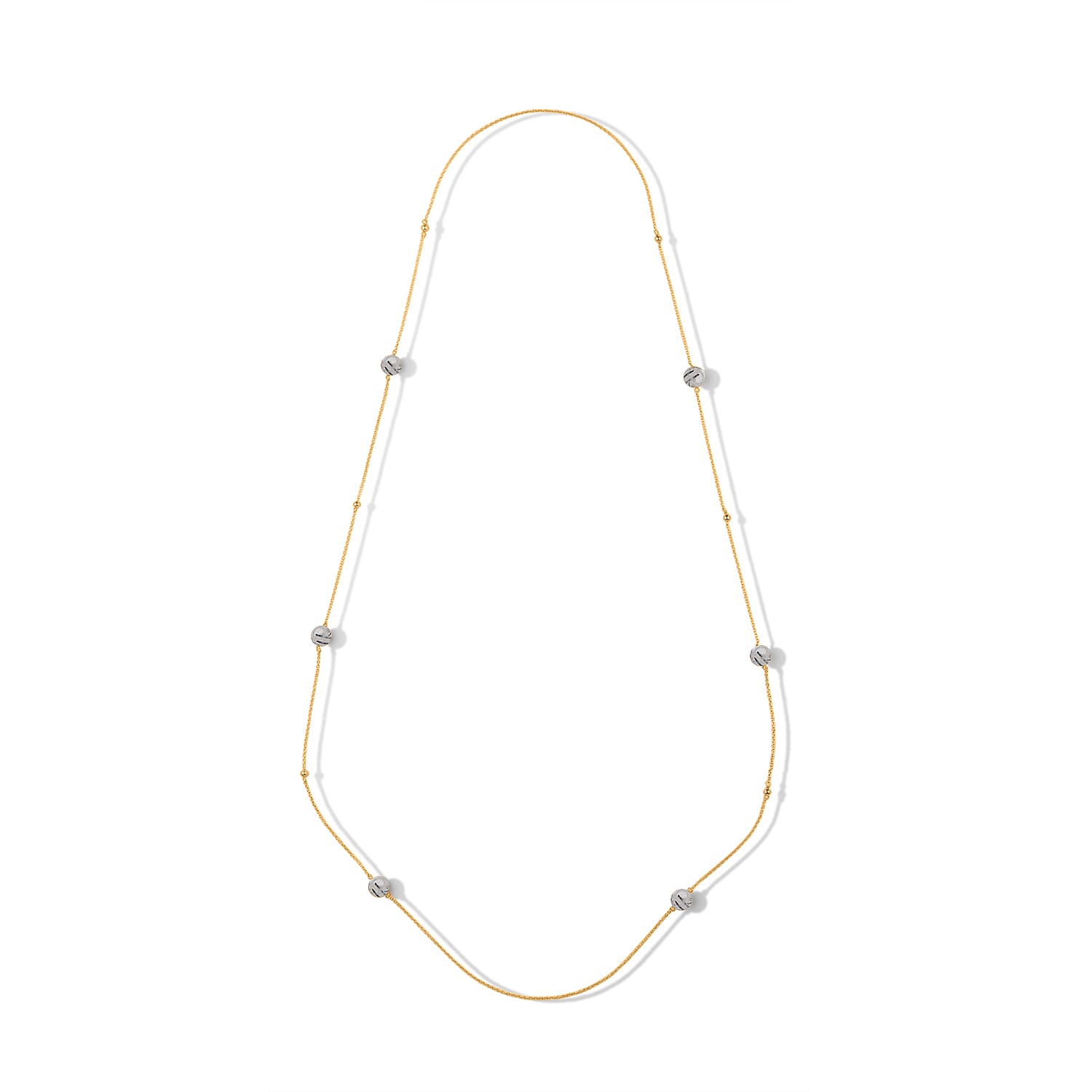 Tucson Close Out-Black Rutilated Quartz Station  Necklace (Size - 36)
