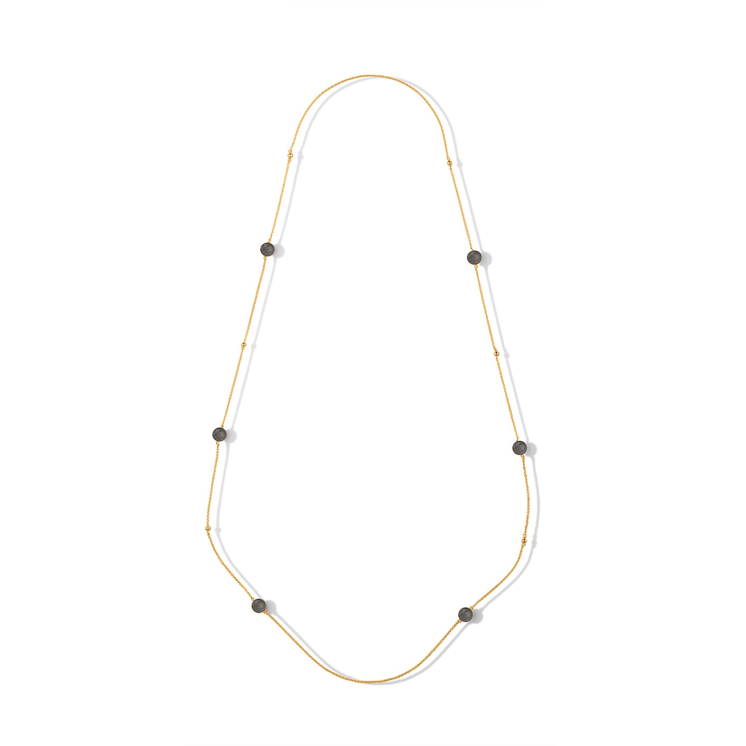 Labradorite Necklace (Size - 36) 3.40 Ct