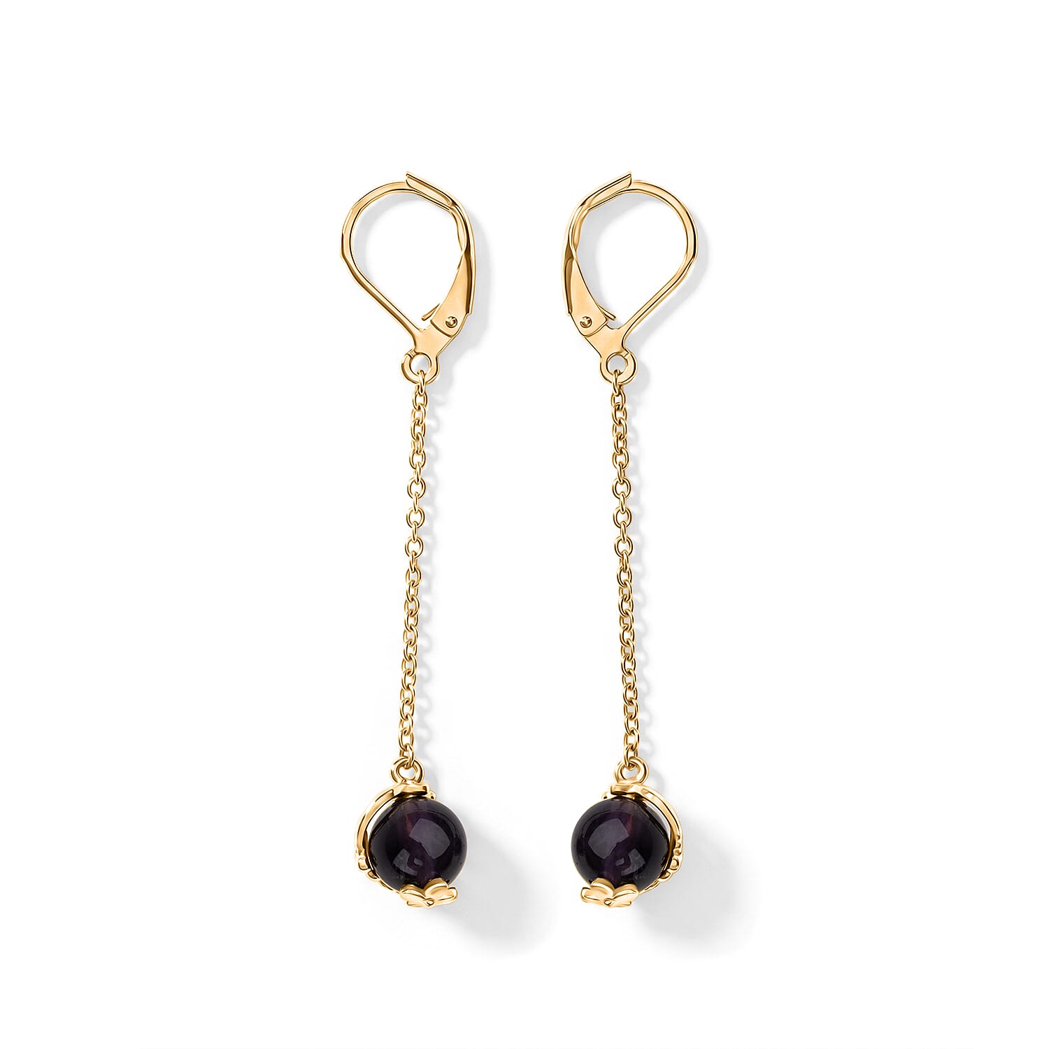 African Amethyst Earring with Lever Back 3.40 Ct.