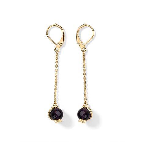 Tucson Close Out- African Amethyst Earring with Lever Back