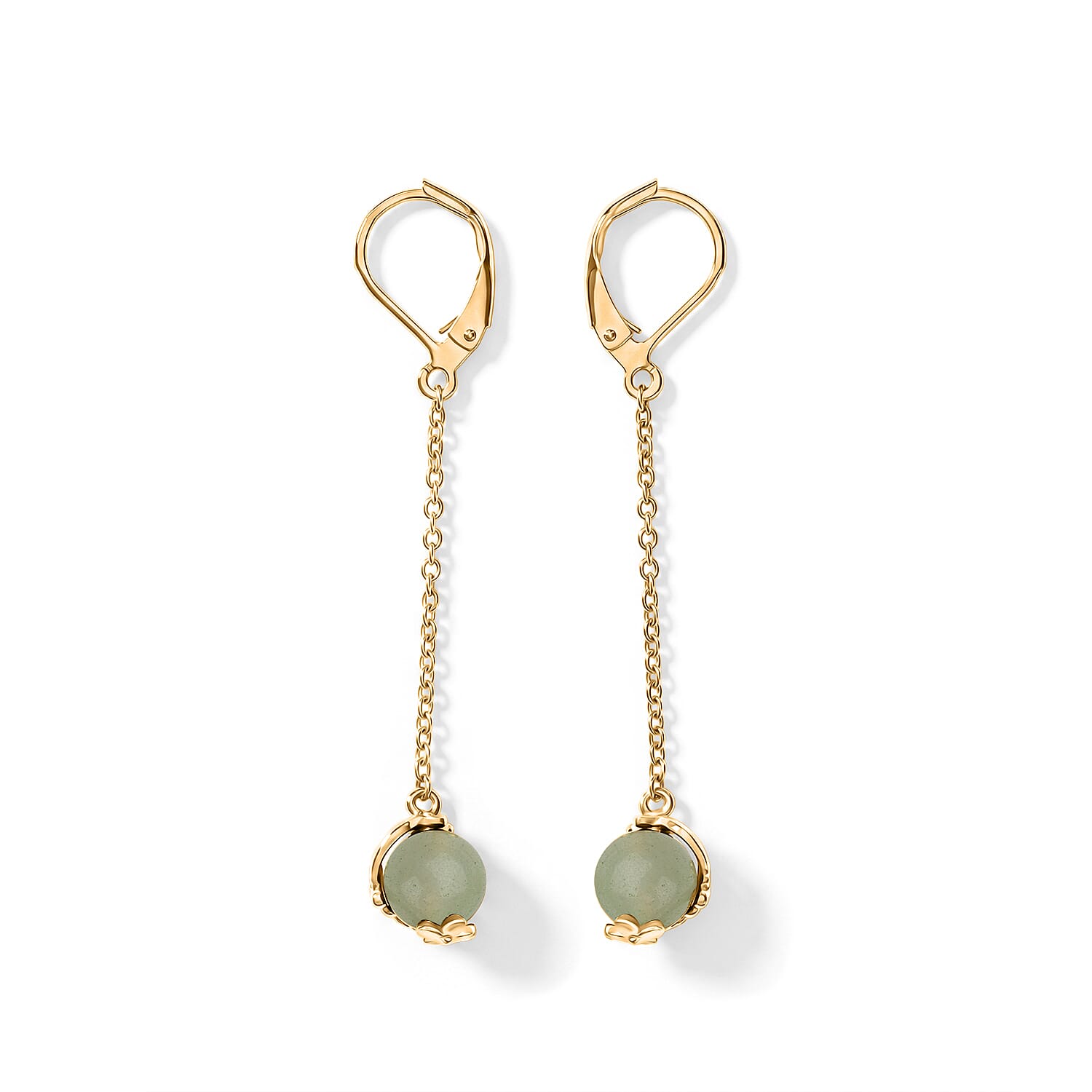 Tucson Close Out- Green Aventurine Earring with Lever Back 3.40 Ct.