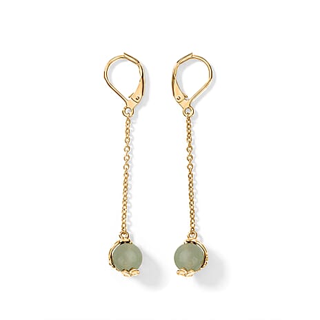 Tucson Close Out- Green Aventurine Earring with Lever Back 3.40 Ct.