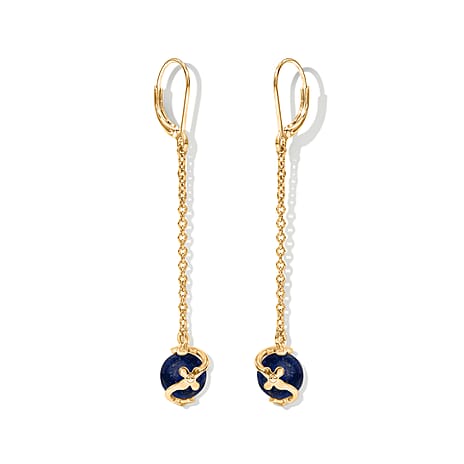 Lapis Lazuli Earring with Lever Back 3.40 Ct.