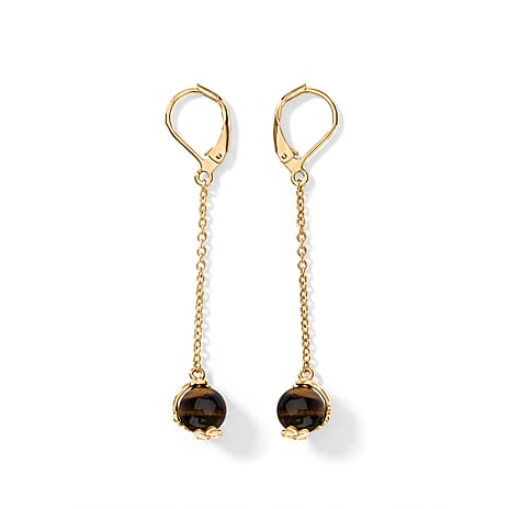 Yellow Tigers Eye Earring with Lever Back 3.40 Ct.