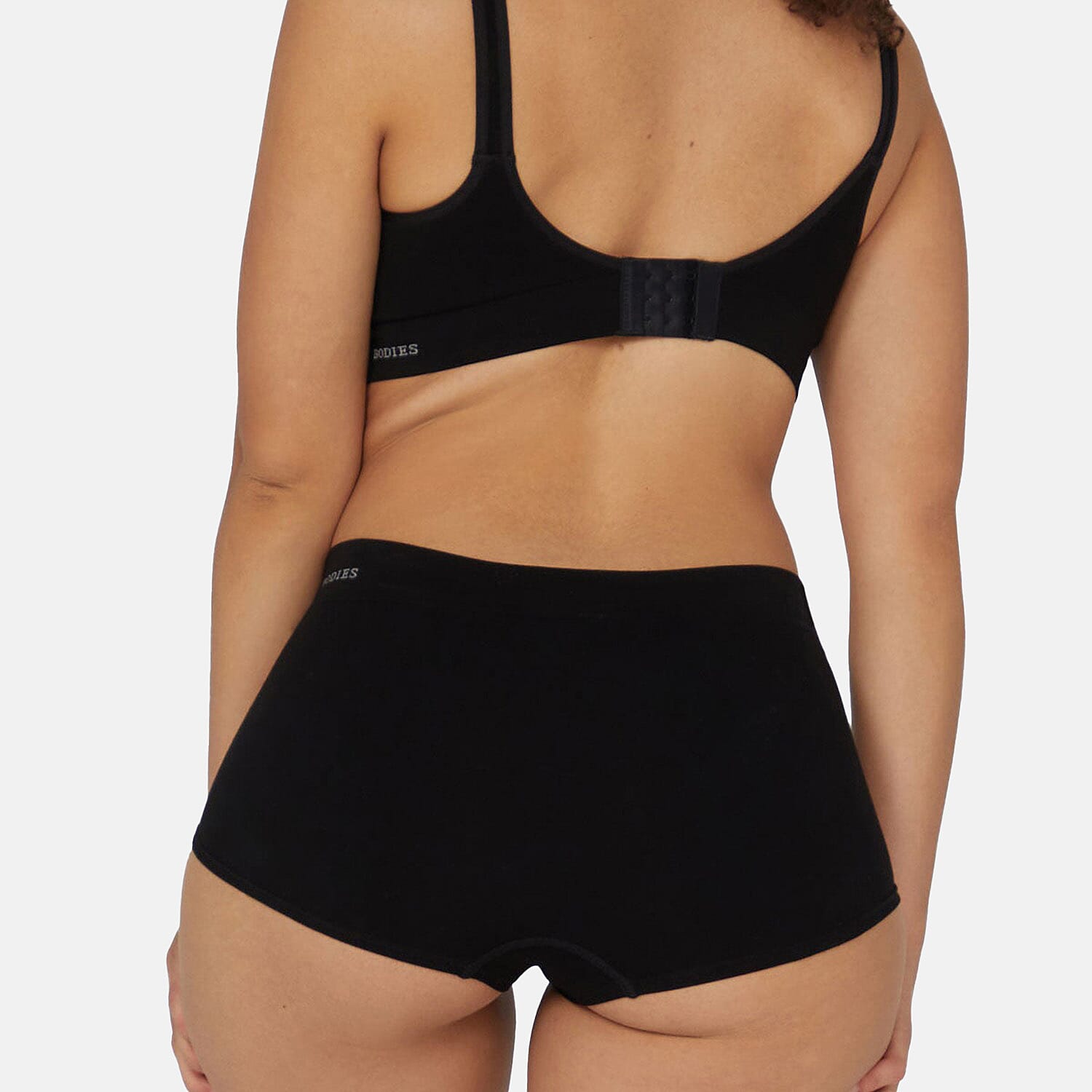 Bella Bodies Pack Of 2 - Seamless Full Coverage&nbsp;Bamboo Girlshort (Size S) - Black