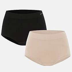 Bella Bodies Pack Of 2 - Seamless Full Coverage&nbsp;Bamboo Girlshort 