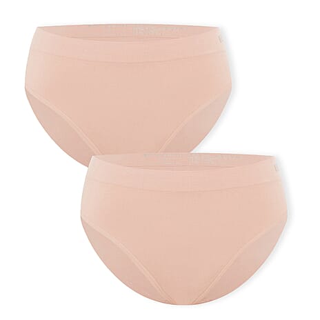 Bella Bodies Pack of 2 - Bamboo Seamless Bikini Brief (Size L) - Sorbet