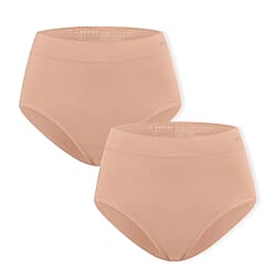 Bella Bodies Pack of 2 - Seamless High-Waisted Quick Dry Travel Brief