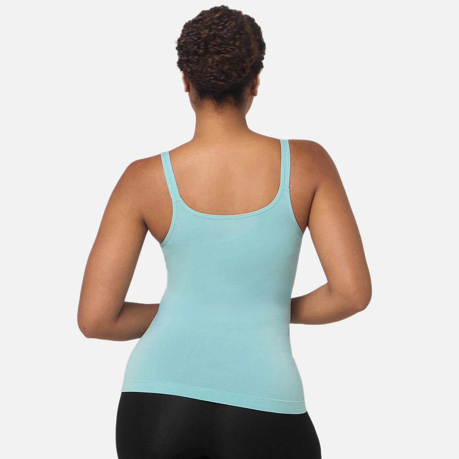 Bella Bodies Pack Of 2 - Everyday Pure Comfort Camisole (Size 18 To 22) - White - Sea Jade