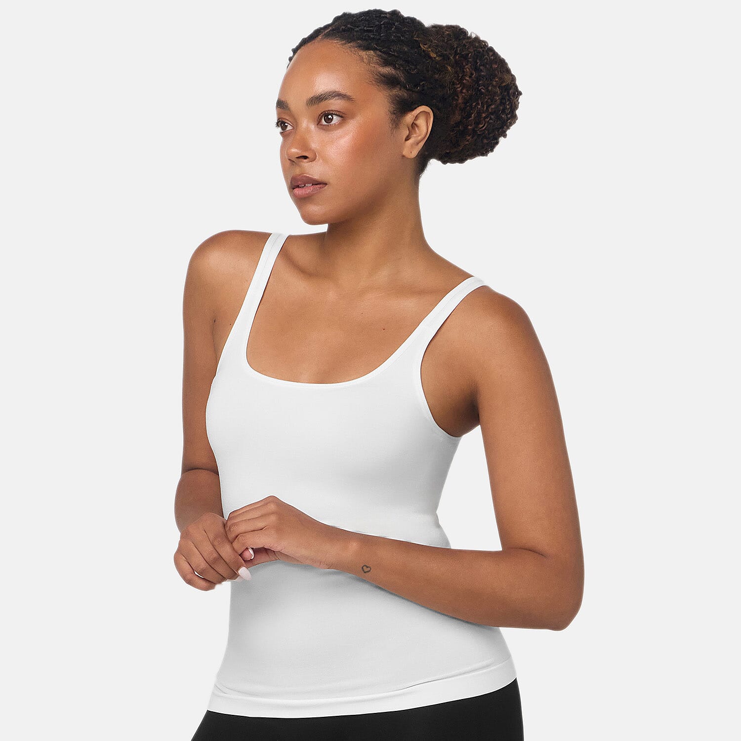 Bella Bodies Pack Of 2 - Everyday Pure Comfort Camisole (Size 22 To 24) - White - Sea Jade