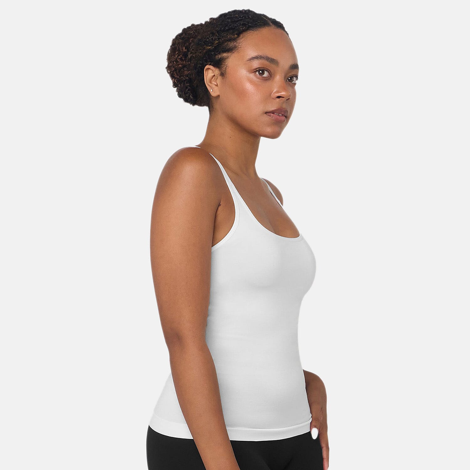 Bella Bodies Pack Of 2 - Everyday Pure Comfort Camisole (Size 22 To 24) - White - Sea Jade