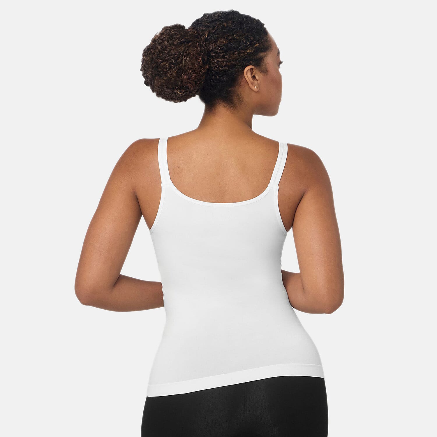 Bella Bodies Pack Of 2 - Everyday Pure Comfort Camisole (Size 12 To 16) - White - Sea Jade